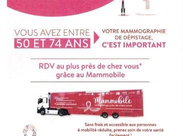 MAMMOBILE : le dépistage près de chez vous